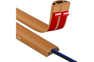 JAHOMFAI Floor Cable Cover Wire Cover 3m Self Adhesive Cable Floor Protect Cord & Prevent Trip Hazards Cord Protector for Office Home Factories Garages Wall Outdoor