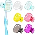 HdFShJjH Travel Toothbrush Head Covers Cap, 6 Pack Toothbrush Protector Brush Pod Case Portable Toothbrush Protector Toothbrush Storage Head Cover for Household Travel, School, Bathroom, Camping