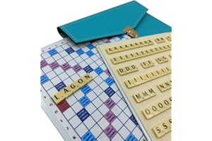 LA BOUTIQUE DU SCRABBLEUR Jeu de Scrabble de Voyage magnétique Pochette Maroquinerie Officiel de la fédération française de Scrabble Duplicate Made in France idéal pour Les scrabbleurs de la Famille