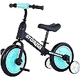 Balance Bike for 3 Years - 6 Years Old Boys & Girls, 4-in-1 Toddler Bike with Training Wheels & Pedals