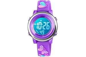 VenSten Kids Digital Sport Waterproof Watch for Girls Boys, Kid Sports Outdoor LED Electrical Watches with Luminous Alarm Stopwatch Child Wristwatch