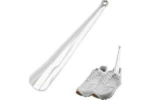 HUAfengLan Long Handle Stainless Steel Shoe Horn – Extra Long Metal Shoe Horn for Men Women and Elderly, Durable Shoe Spoon Helper with Comfort Grip, Portable Travel Boot Horn