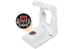 SANGCON-EP Sangcon Boot and Shoe Dryer, Portable Glove Dryer and Boot Warmer 180° Foldable, Upgraded 3 Temperature Adjustable Shoe Dryer with Ozone Deodorizer, 24 Hour Delay Timer (White)