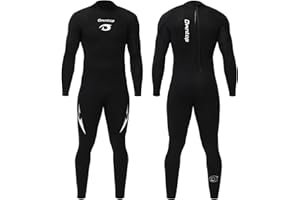Owntop Combinaison Néoprène Homme 3/2mm, Combinaison Intégrale d'hiver à Manches Longues Ultra-Étirable, Combinaison de Plongée et Surf pour Adultes