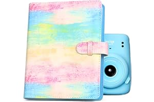 MUZIRI KINOKOO Album photo 128 pochettes pour appareil photo Fuji Instax Mini EVO/Mini 12/11/40/9/8/7+/25/90 Motif nuages colorés