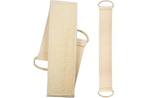 WEIESCIE Luffa Schwamm 1 Stück Rückenwaschgurt Natur Luffa Körperpad, Körper mit Rücken Gurt aus Umweltfreundlichem und Biologisch Abbaubarem Dusch-Luffaschwamm für alle Hauttypen