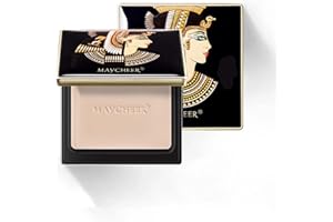 EVEBEATY Pressed Setting Powder Matte Face - Long Lasting Dual-Use Foundation for Dry/Wet Application - Conceal, and Smooth Skin - Lightweight Makeup with Mirror & Puff - Waterproof