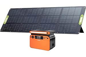 CTECHi Centrale Elettrica Portatile 500W con Pannello Solare 200W, 518Wh Batteria Backup AC Uscita, Generatore Solare, Accumulatore di Energia