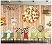 Produktbild Fototapete Tapete Wanddeko Home Decor-Western Restaurant Hintergrund Wandmalerei Mode Holzmaserung Kaffee Pizza Burger,150 Cm X 105 Cm (59.1X 41.3 In)