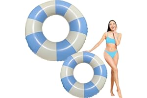 FADAZCRUXT Bouée de natation pour adulte, style rétro, matelas gonflable, pour piscine d'été