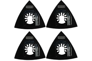 XXGO 4 Pcs 90mm 3.5 Inch Triangle Hook & Loop Oscillating Multitool Sanding Pads No.XG9004U