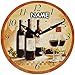 Produktbild alles-meine.de GmbH Wanduhr aus Holz -  Wein & Weinglas  - inkl. Name - Ø 23,5 cm groß - schleic..