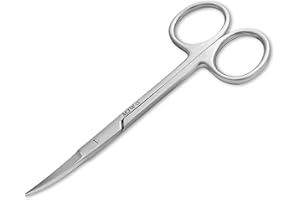 MJW Ciseaux à Ongles Professionnels en Acier Inoxydable Utilisés Pour Couper la Barbe, Les Oreilles, Les Poils du Nez et Artisanat Ciseaux Avec Des Mâchoires Précises et Des Extrémités Incurvées