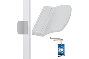 KOTARBAU® Poignée de Porte de Balcon Pratique en Plastique Poignée de Fumeur Poignée de Porte de Terrasse Poignée de Fermeture Coquille (Gris Clair)