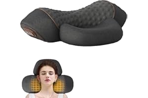 Spinea CerviCalm, Oreiller Massant Cervical Chauffant, Masseur cervical 3-en-1avec Chauffage, Intensité réglable, pour maison et bureau (Dunkelgrau)
