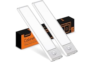 Ledivion Kitchen Lights Under Cabinet Motion Sensor Rechargeable USB C - for Cupboard Closet and Stairs Cool White 1000mA - 20 cm