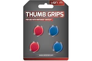 Venom Joy Con & Pro Controller Thumb Grips - Red & Blue - Nintendo Switch [Importación inglesa]