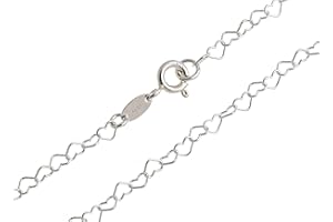 SILBERKETTEN-STORE Kinderkette Herzen klein, Silberkette - 925 Silber - Länge wählbar 32-37cm