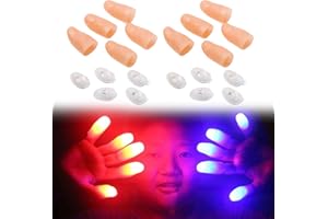 DOUKESH Luci Magiche per Pollice LED Finger Lamps Thumbs Light Lampada da Dito a LED Magic Light UP Finger Trucco Magico Finger Falso Luci per Pollice Magico Magic Prop per Halloween Giocattoli per Bambini