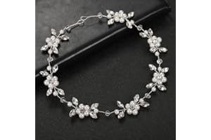 CREWELL Haarschmuck Kommunion Mädchen, Blumenkranz Haare Kinder Taufe Deko Mädchen Haarschmuck Kinder Mädchen Blumenkranz Haarreif Kommunion Mädchen