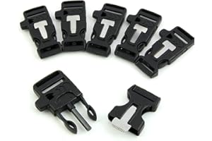 MEETOZ Vzer 10 pcs Side Release Sifflet avec Flint Fire Starter Scaper pour la survie Paracord Bracelet