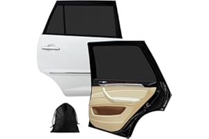 BEGKYA Car Window Shades for Baby UV Protection, 2Pcs Universal Sun Shades for Kids Back Window, Rear Window Suitable for Most Cars, Elastic Material