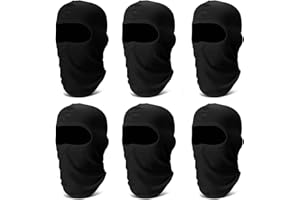 Finvizo 6 Stück Sturmhaube Skimaske: Atmungsaktive Balaclava UV-Schutz Sturmmaske für Herren Damen für Outdoor Sports Motorrad Fahrrad