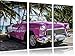 Produktbild Kuba Varadero Oldtimer 3-Teiler Leinwandbild 120x80 Bild auf Leinwand, XXL riesige Bilder fertig gerahmt mit Keilrahmen, Kunstdruck auf Wandbild mit Rahmen, gänstiger als Gemälde oder Ölbild, kein Poster oder Plakat