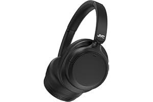 JVC Auriculares Inalámbricos Bluetooth, 50 Horas de Batería, Bluetooth 5.3, Auriculares Cancelación de Ruido con Micrófono Integrado, 3 Modos de Sonido, Conexión Multipunto (Negro) - HA-S95N