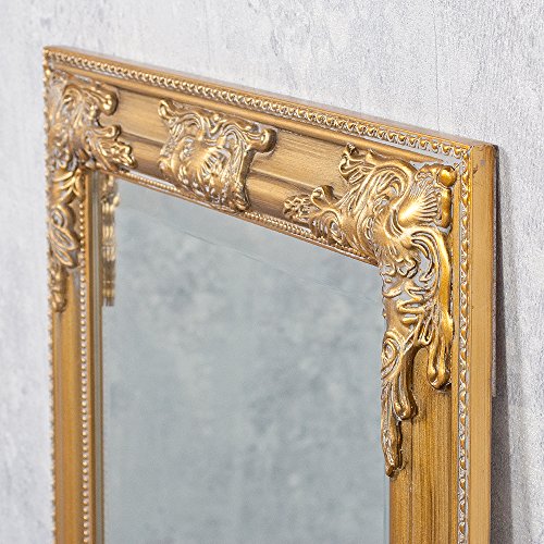 Wandspiegel GOLD Antik BAROCK DESIGN SPIEGEL POMPÖS HOLZRAHMEN Bessa 100x50cm - 5