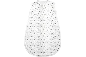 MOXTOYU 0.5 TOG Baby Sleeping Bag, 100% Cotton Sleeveless Swaddle Blanket with Two-way Zipper, Lightweight Sleep Sack for Newborn Boys & Girls, Perfect Newborn Gift & Baby Essentials