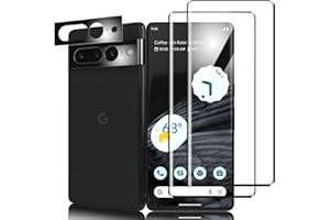 THREE-TREE Schutzfolie für Panzerglas für Google Pixel 7 Pro 5G, Mit Kameraschutz 2&2 Stück [Fingerabdruck-ID Unterstützen] [Sensible Berührung] Display Folie, [9H Härte] Schutzglas für Google Pixel 7 Pro 5G - 2