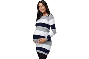 HAPPY MAMA Mujer Maternidad Túnica Punto Cuello Redondo Cortar 453p