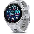 Garmin Forerunner 965 Quartz Smartwatch for Unisex, Whitestone/Powder Grey