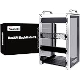 DeskPi 8U Server Cabinet, 10" Server Rack for Networking Equipment, Servers, Audio and Video, DeskPi RackMate T1 Rack Mount C