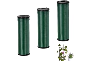 LPAMABA 3x100m ø0,7m Alambre para Envolver Flores - Juego de Alambres para Atar, Recocido, Enrollado Alambre para Plantas (Verde)