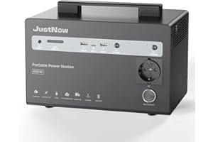 JustNow Générateur Électrique Portable JNB600, 460WH/630W(surtension 900W) Générateur Solaire Portable avec Batterie LiFePo4, pour Camping,Plein air,Camping-car & Alimentation de Secours