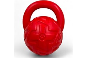 MIJOMA Pływająca zabawka dla psa, wytrzymała i łatwa w pielęgnacji, idealna do gier aportujących w wodzie i na lądzie. Wspiera interaktywną zabawę (czerwona, piłka z uszami)