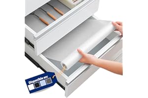 Linda's Essentials Protector Cajones Cocina 60 x 500 cm - Protector Antideslizante de Armarios y Muebles - Rollo Cubre Cajon Transparente