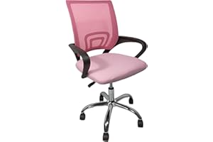 Home Heavenly® - Silla Escritorio Juvenil Nala, Silla Oficina giratoria y Regulable en Altura, en Tejido 3D. 100x52x56 cm. (Rosa)