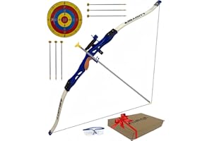 ‎LUOYER Luoyer® Pfeil und Bogen Set Bogenschießen für Kinder und Jugendliche Einsteiger Sportbogen mit Saugnapf-Pfeilen 3-teiliger Take-Down Recurvebogen Innen Auβen Gartenspiel