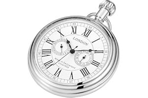 TIONG Orologi da uomo meccanici a carica manuale con treno di Londra in rame alla moda