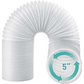 AGPTEK Portable Air Conditioning Pipe, 150 cm Exhaust Hose Extension PP, Diameter 5.11 Inches/13 cm, Best Ductility 11-59 Inc