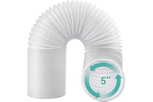 AGPTEK Tubo Aire Acondicionado Portatil, 150CMManguera de Escape Extension PP, Diámetro 5.11Pulgadas/ 13CM, Mejor Ductilidad 11-59 Pulgadas/ 28-150CM