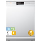 COMFEE CDWPF1201PW-WE-EU Dishwasher free installation, 60 cm, 55dB with 12 placements, 8 programs Button control, White | Bla