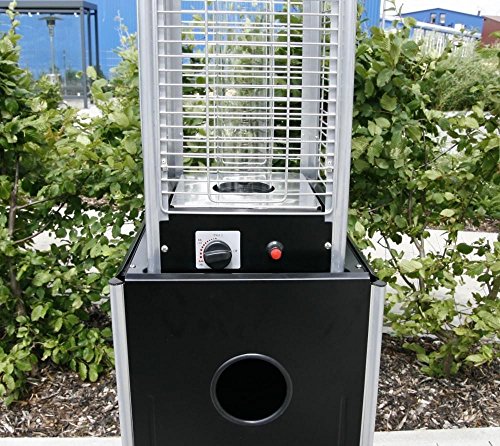 Terrassen-Heizstrahler Heizpilz ‚Optical Pro‘: CE-zertifizierter Gasheizer mit elegantem Design robuster Stahl-Alu-Rahmen für stabilen Stand des Terrassenheizers Gesamthöhe 225 cm - 8