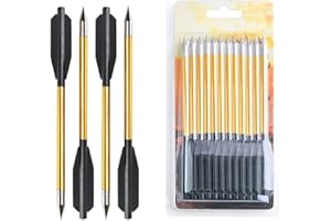 ZSHJGJR 12PCS 6,3'' 6,5'' Frecce in Alluminio per Balestra Freccia Tiro con L'Arco Sport Bulloni per Balestra frecce da 6,5" Frecce per Caccia in Alluminio per palloni da 50-80 lbs