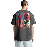 The Champ Clothing Bisiklet Yaka Afraid Of Real World Baskılı Oversize Erkek T-shirt