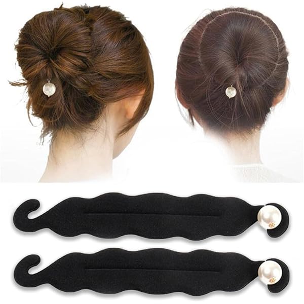 Dutt Maker Haarspange Mit Strass-Blume – 2 Stück, Für Schnelle French Twist & Elegante Haarknoten – Für Mittleres Bis Langes Haar