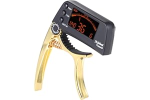 KOCAN Capo,Capo de guitare,TCapo20 multifonctions en aluminium alliage 2-en-1 guitare Capo Tuner avec écran LCD pour guitare Folk acoustique normale basse chromatique
